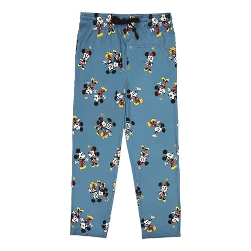 Disney Classic Mickey Mouse Minnie Mouse Men's All-Over Print Sleep Pajama Pants