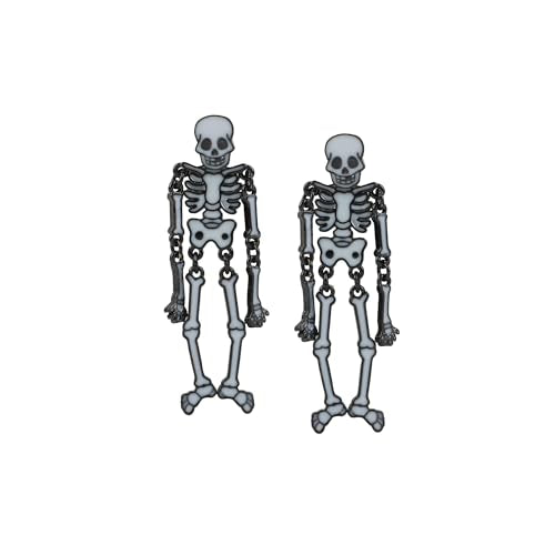 Halloween Glow-In-The-Dark Skeleton Earrings
