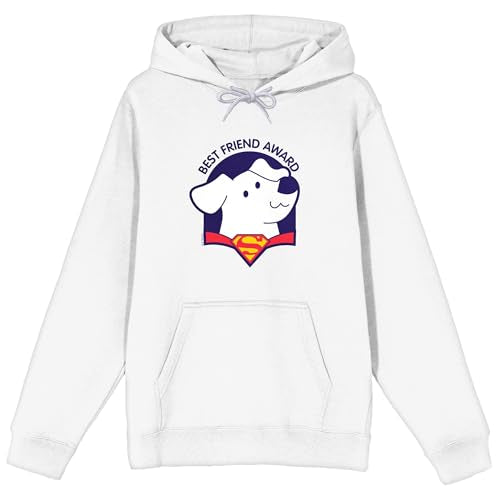 Supergirl Krypto Vector Art Best Friend Award Women's Royal Blue Long Sleeve Hooded Sweatshirt