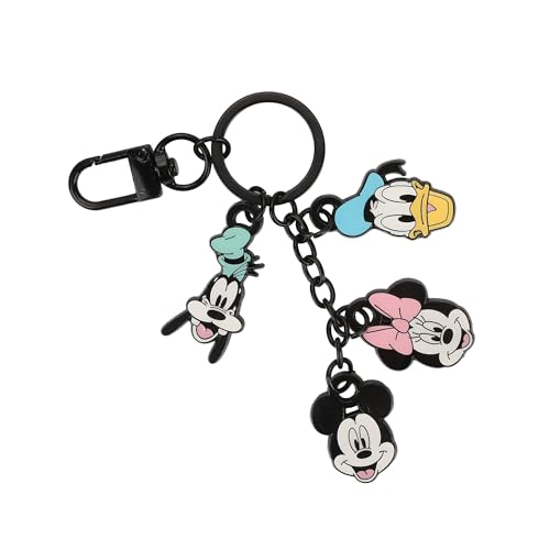 Mickey Minnie Donald and Goofy Hard Enamel Charms Keychain