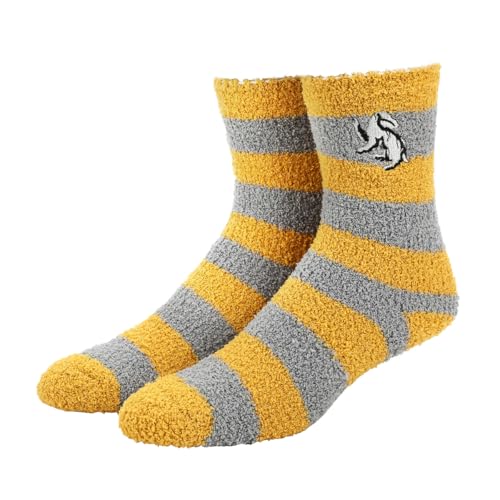 Harry Potter Hufflepuff Badger Adult Chenille Crew Socks