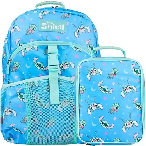 Disney's Stitch 2-Piece 16" Premium Youth Backpack & Lunch Kit Set For Girls