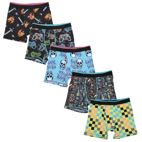 FUNFARE Underwear Games Swords & Maze Adventures Boy's 5-Pack Boxer Briefs