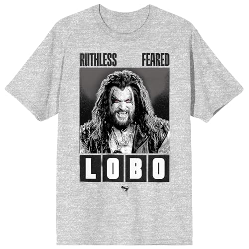 Supergirl Movie (2026) Lobo Ruthless Feared B&W Poster Art Men’s Athletic Heather Crew Neck Short Sleeve T-shirt
