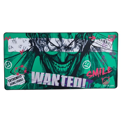Batman Joker Wanted Sketch 31.5" x 15.5" Green Desk Mat
