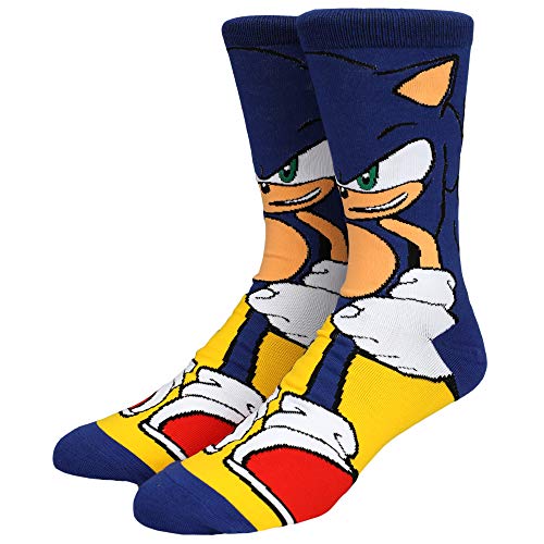 Sonic the Hedgehog Casual 360 Character Crew Socks for Men