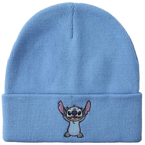Lilo & Stitch Stitch Embroidery On Acrylic Knit Standard Cuff Beanie