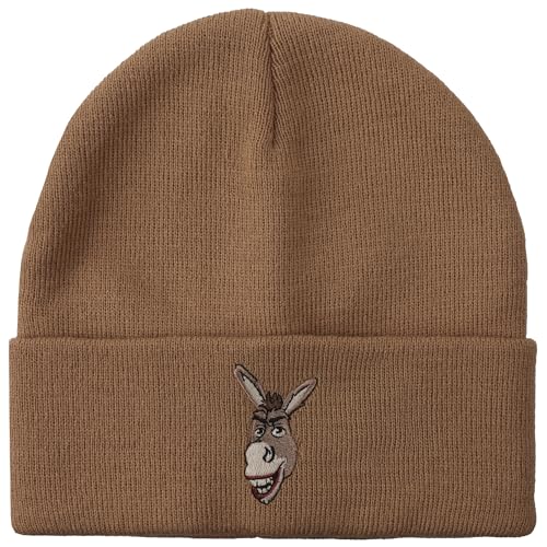 Shrek Donkey Embroidery Acrylic Knit Standard Cuff Beanie