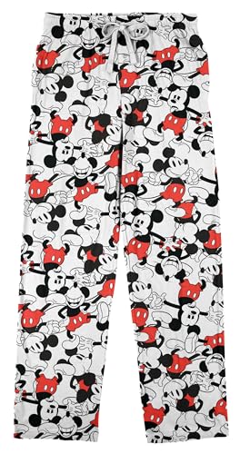 Disney Mickey Mouse All-Over Print Men's White Sleep Pajama Pants