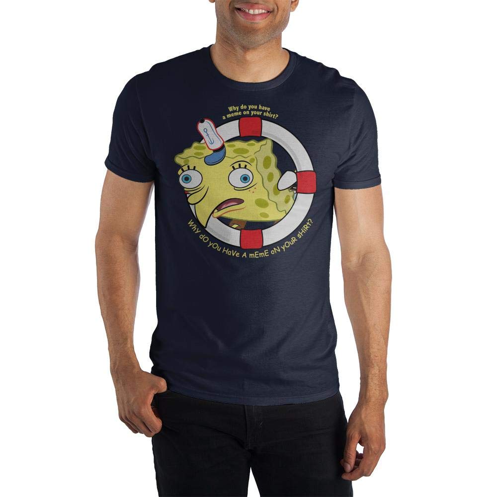 Mens Spongebob Squarepants Shirt Short Sleeve Spongebob Meme Shirt