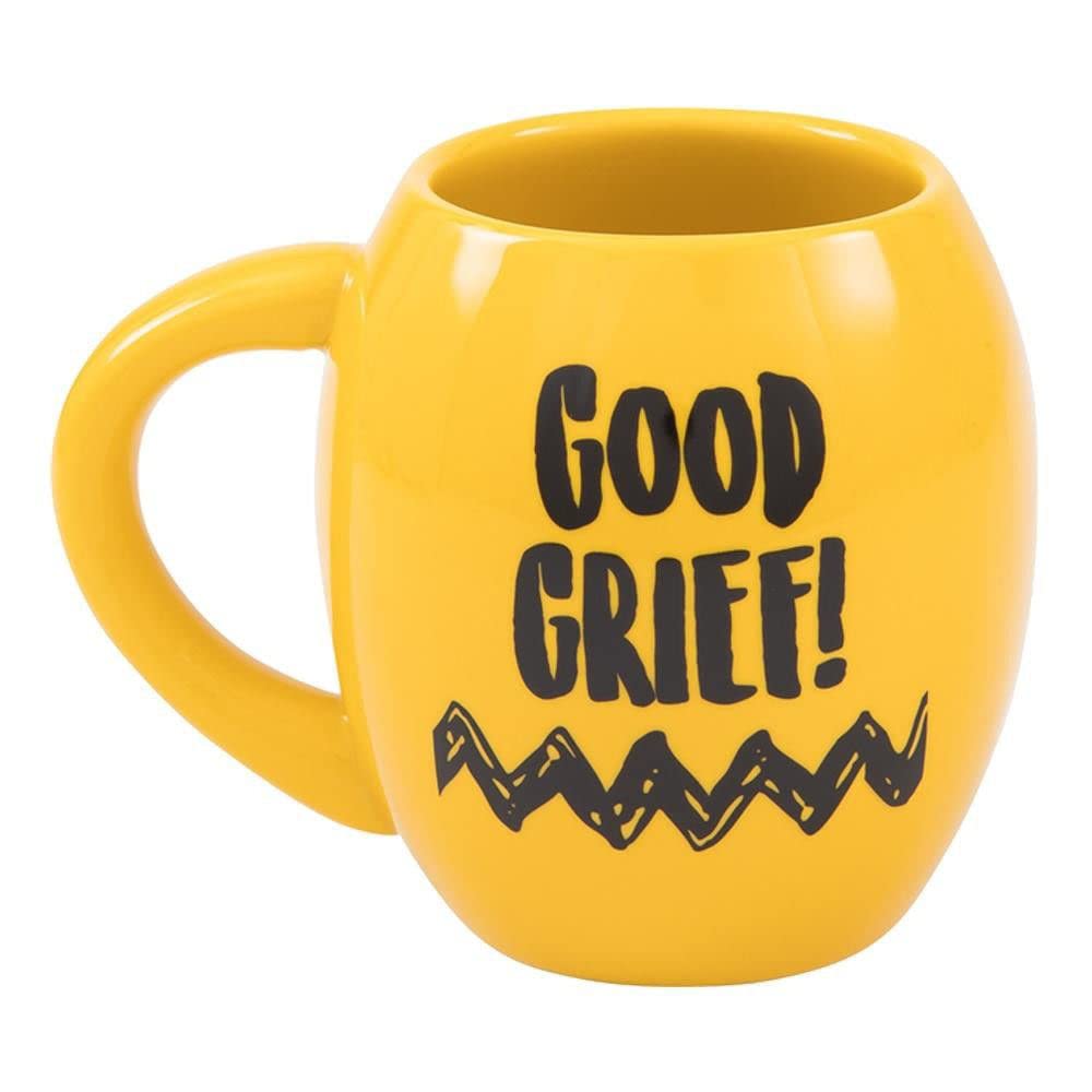 Vandor Peanuts Charlie Brown 18-Ounce Oval Ceramic Mug