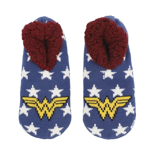 Wonder Woman Themed Star Pattern Women's Slipper Socks