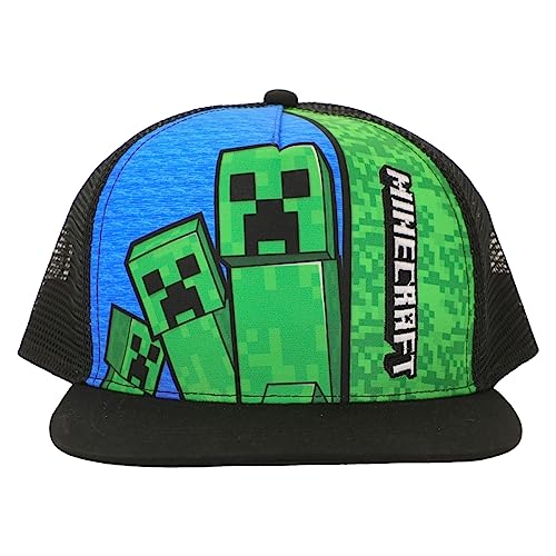 Minecraft Creepers & Logo Youth Trucker Hat