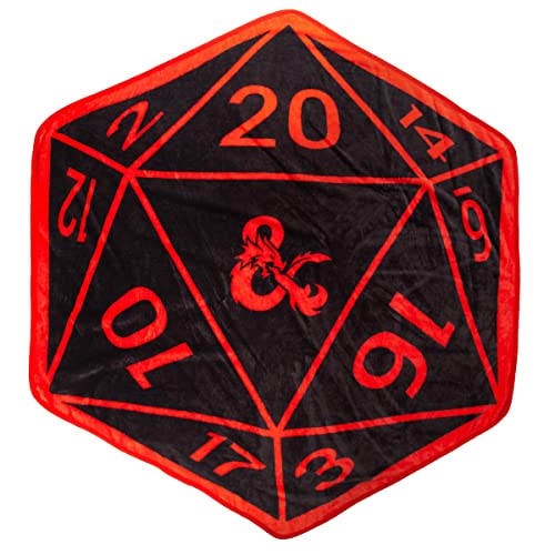 D20 Shaped Dungeons & Dragons 52 x 60 Throw Blanket