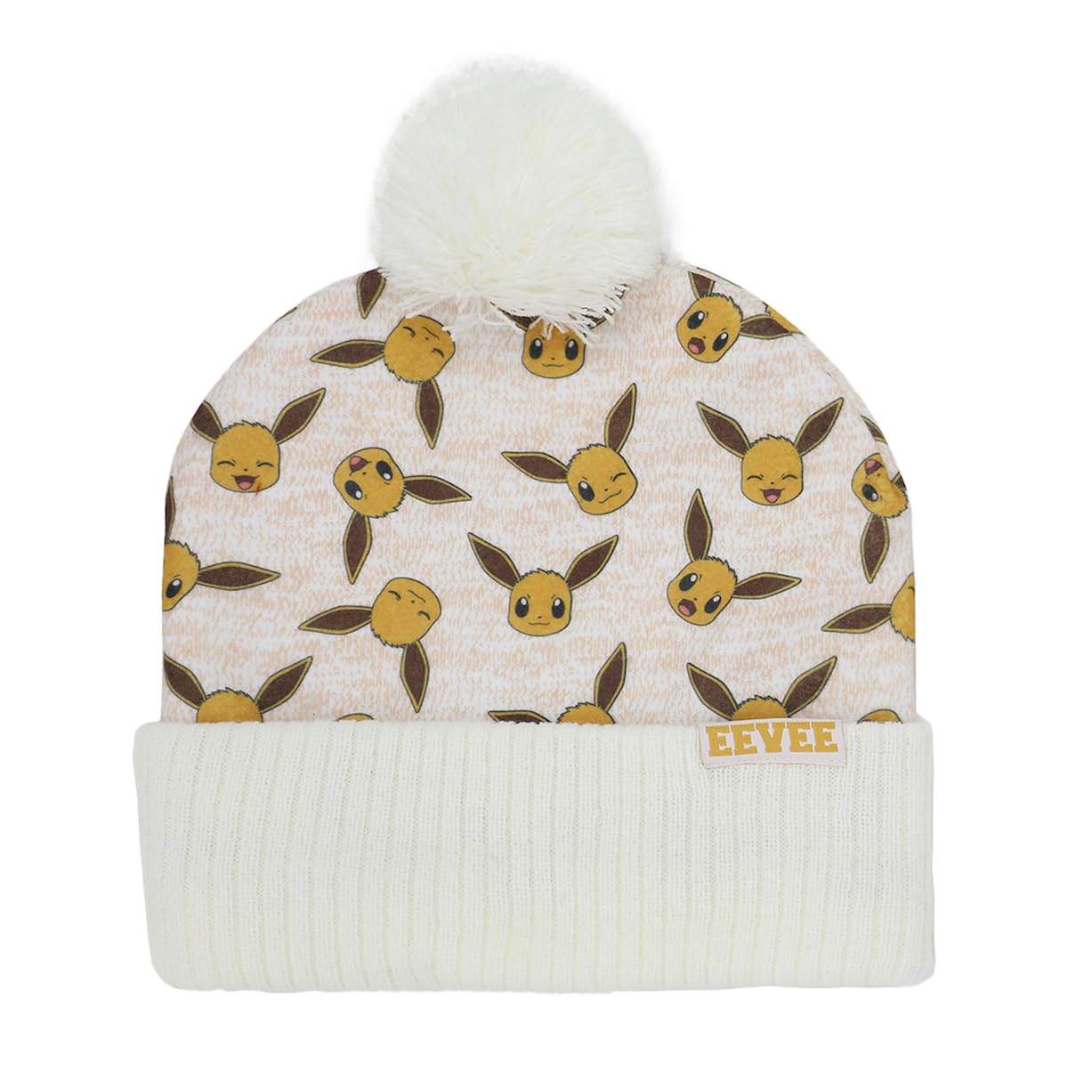 Pokemon Eevee Character Youth Cuffed Beanie and Gloves Set