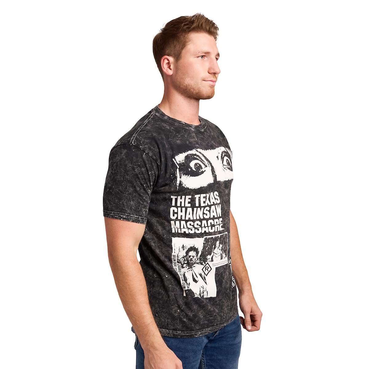 The Texas Chainsaw Massacre Men's Black Cloud Wash Short Sleeve Tee