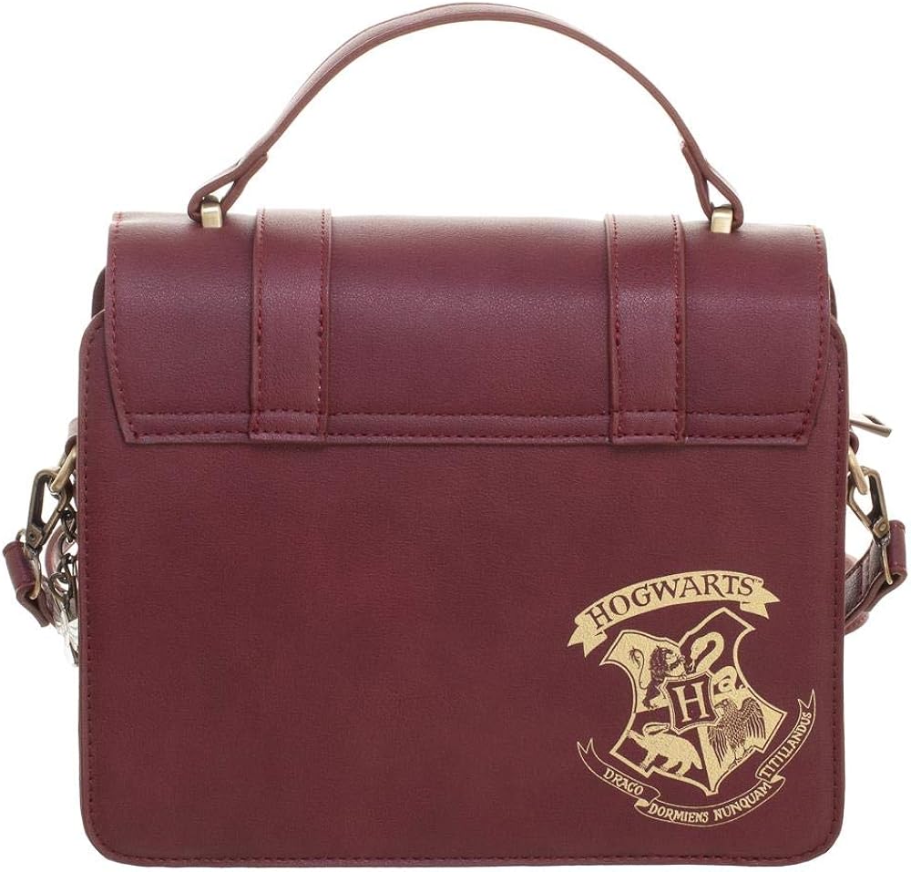 Harry Potter Hogwarts Satchel Maroon Crossbody Handbag