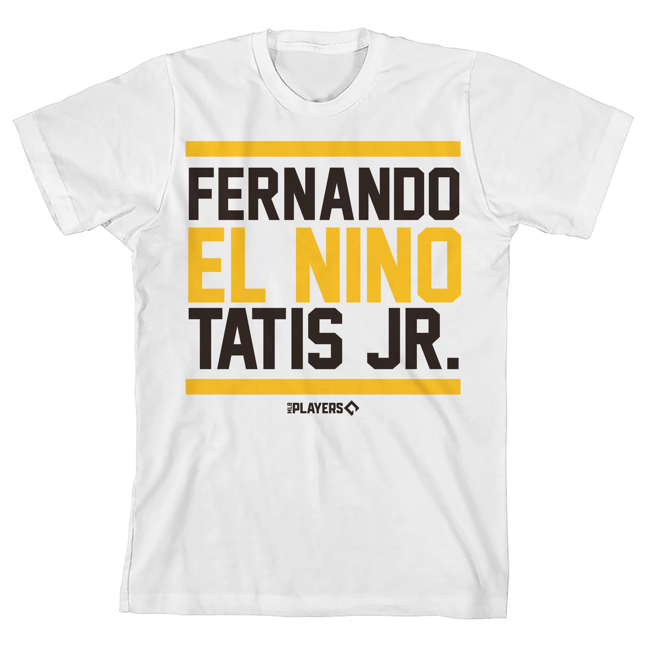 MLBPA Fernando El Nino Tatis Jr. Youth White Crew Neck Short Sleeve T-shirt
