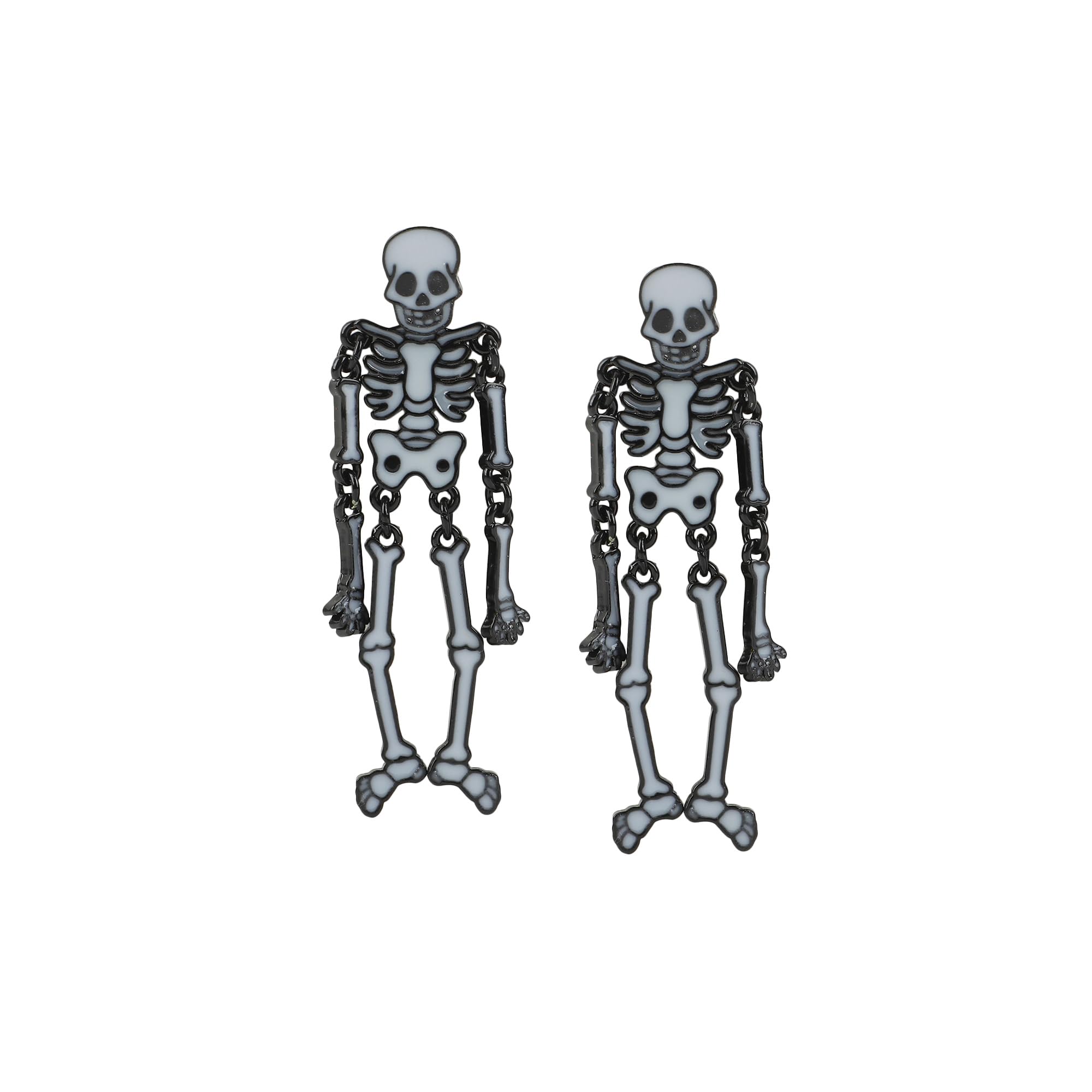 Halloween Glow-In-The-Dark Skeleton Earrings