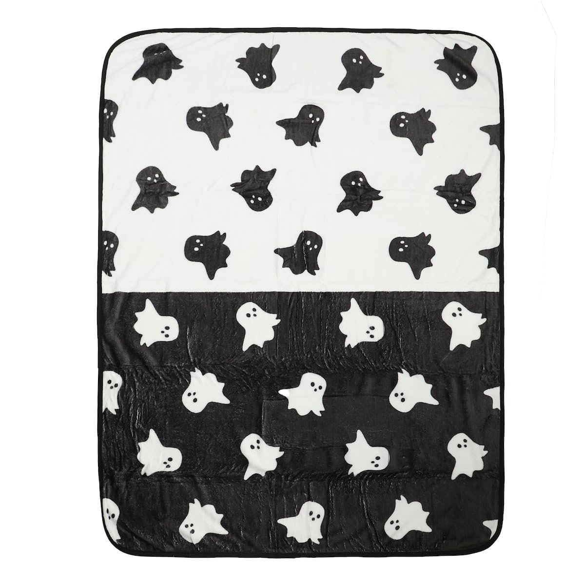 Halloween Ghosts Black & White 45" X 60" Throw Blanket