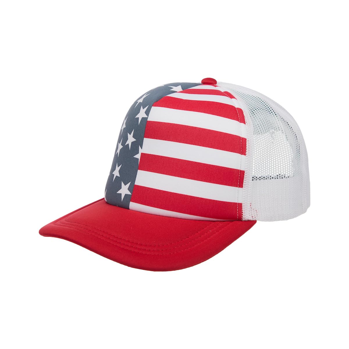 American Flag Split Design Trucker Hat