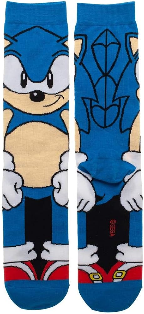 Sonic the Hedgehog 360 casual Character Crew Socks for Men