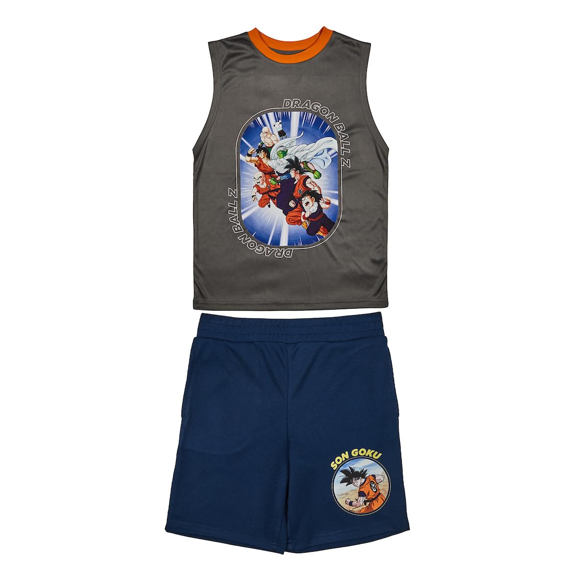 Dragonball Z 3-Pack Boy's Short Sleeve Tee, Muscle Tank, Athletic Shorts Set