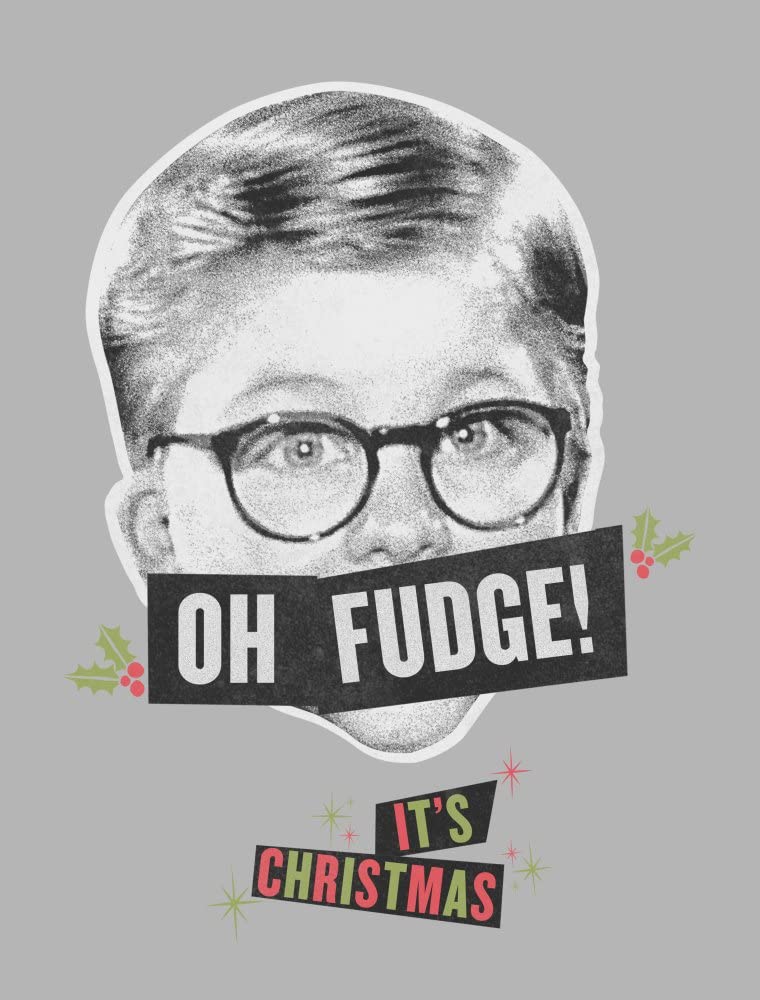 A Christmas Story Oh Fudge! Boy's Heather Grey T-shirt