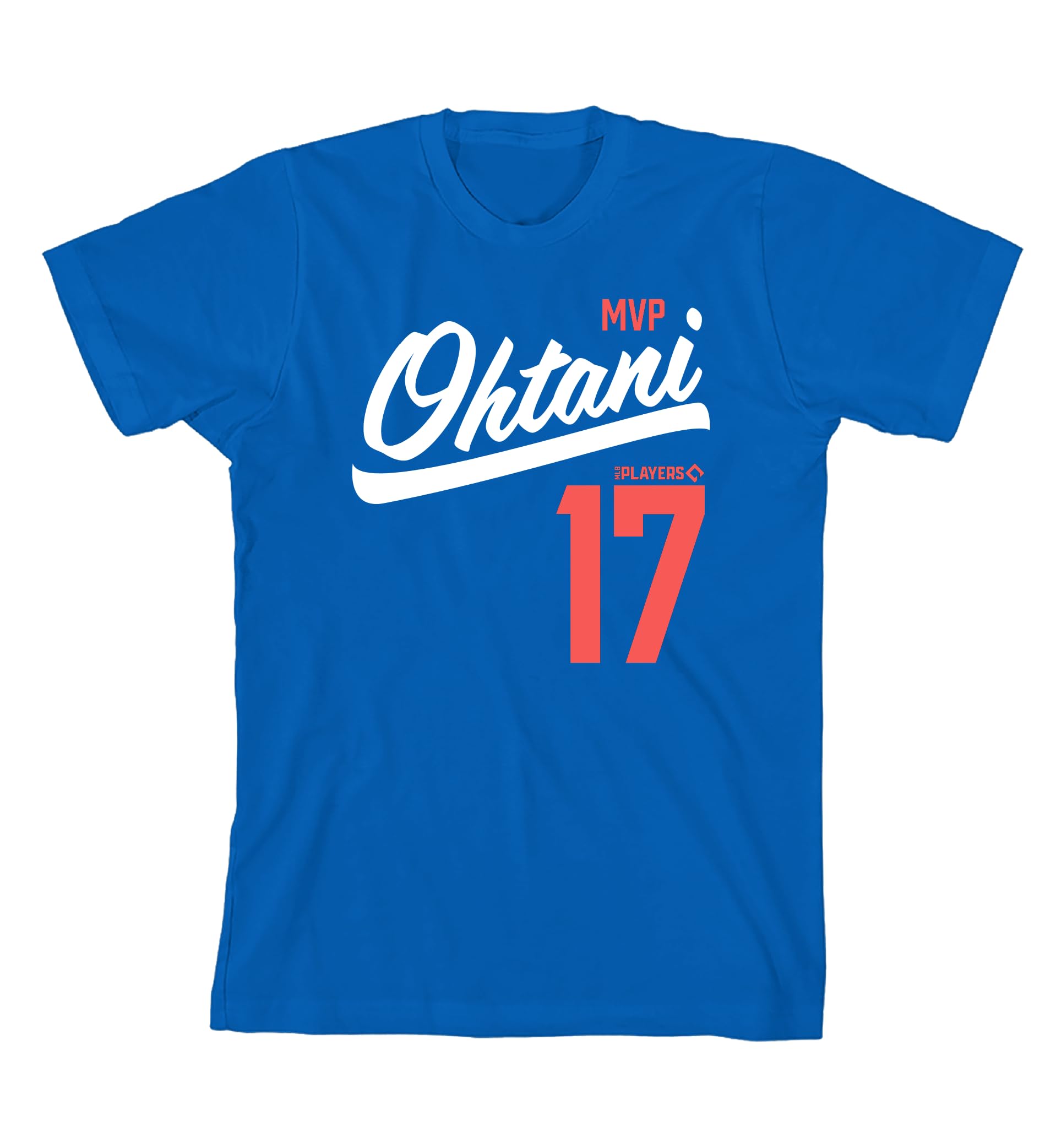 MLBPA - Shohei Ohtani MVP Players #17 Boys Royal Blue Crew Neck Short Sleeve T-shirt