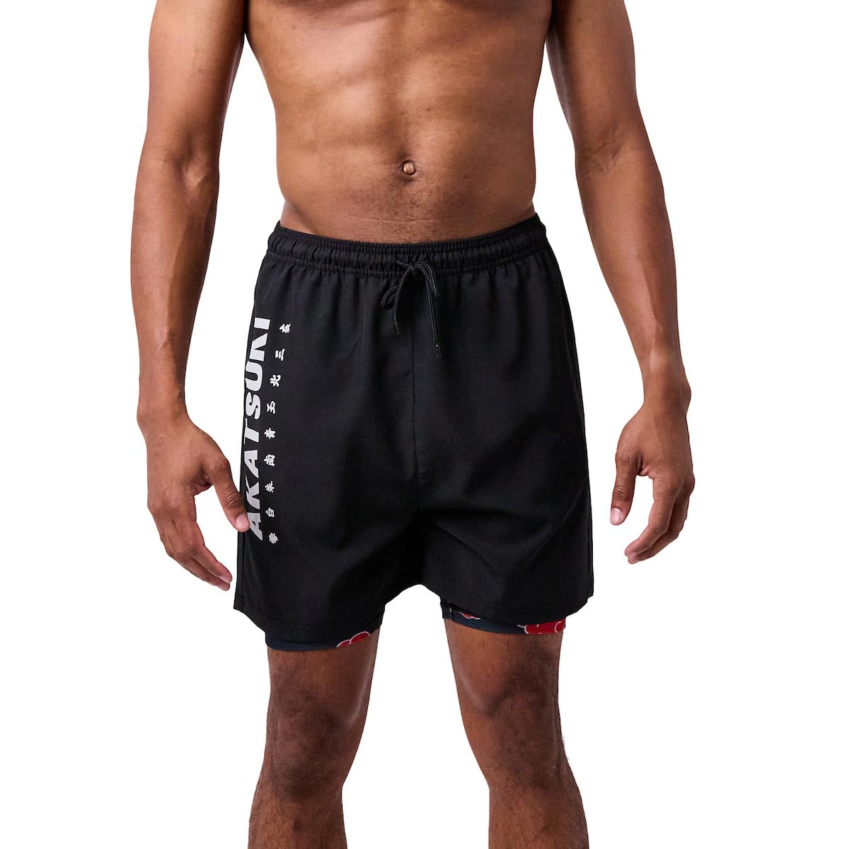 Naruto Akatsuki Men's Black Pajama Gym Shorts