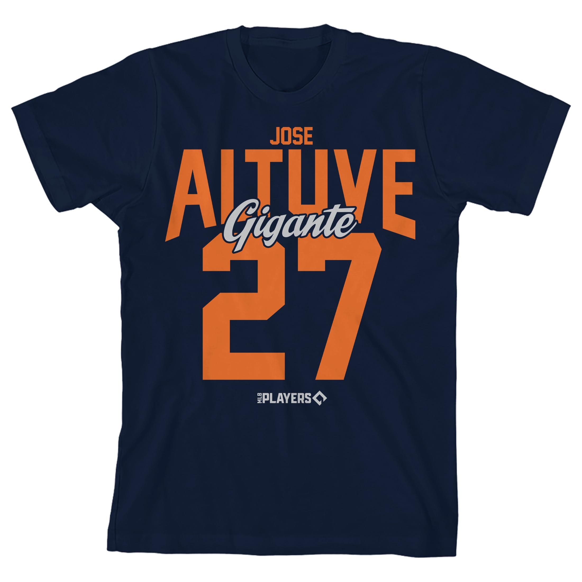 MLBPA Jose Altuve Gigante 27 Youth Navy Crew Neck Short Sleeve T-shirt