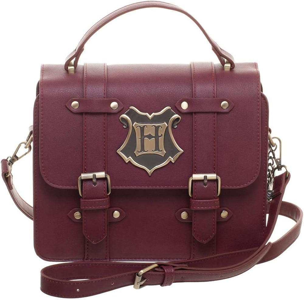 Harry Potter Hogwarts Satchel Maroon Crossbody Handbag