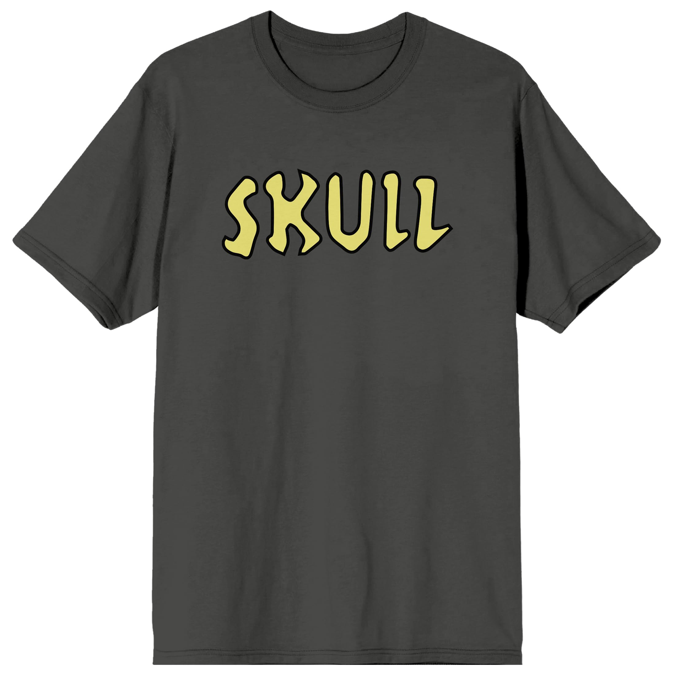 Beavis & Butthead Skull Adult Charcoal Crew Neck Short Sleeve T-shirt