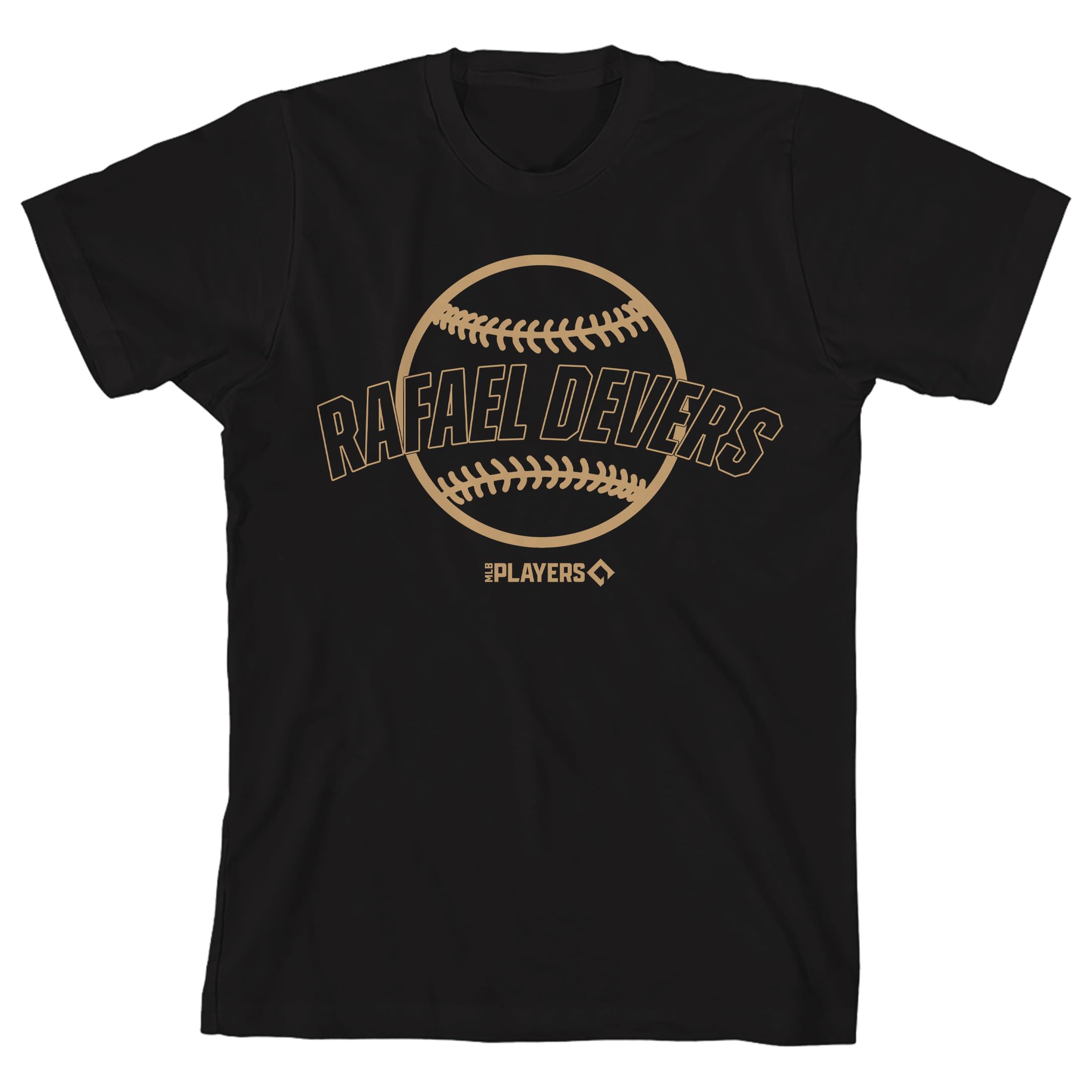 MLBPA Rafael Devers Baseball Youth Black Crew Neck Short Sleeve T-shirt