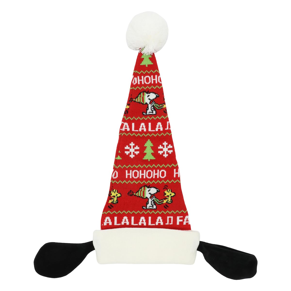Peanuts Snoopy and Woodstock Pattern Adult Christmas Santa Hat