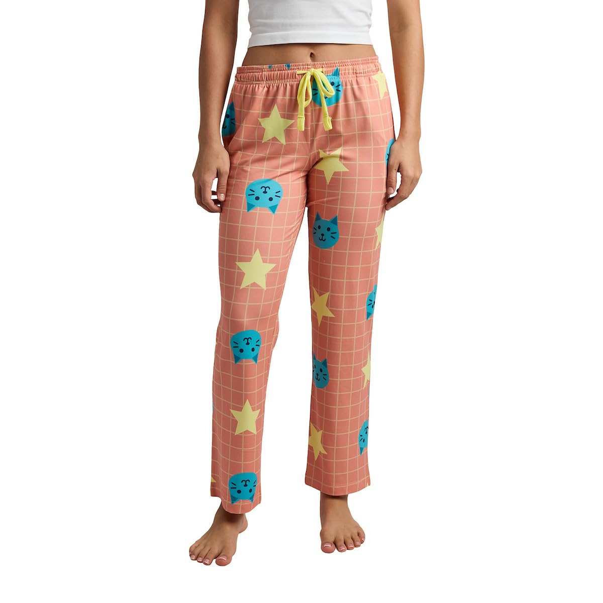 Kpop Demon Hunters Rumi's Cats and Stars Women's Sleep Pajama Pants