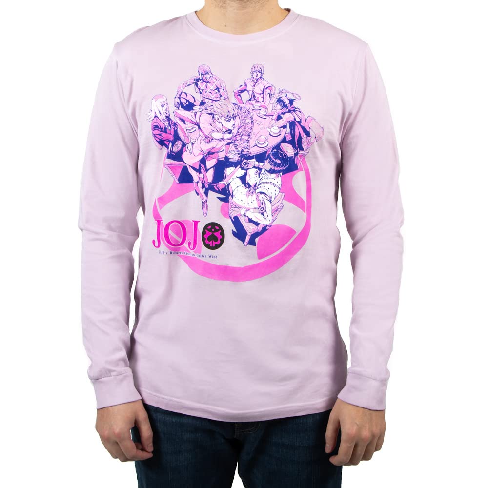 JoJos Bizarre Adventures Manga Mens Purple Long Sleeve Shirt