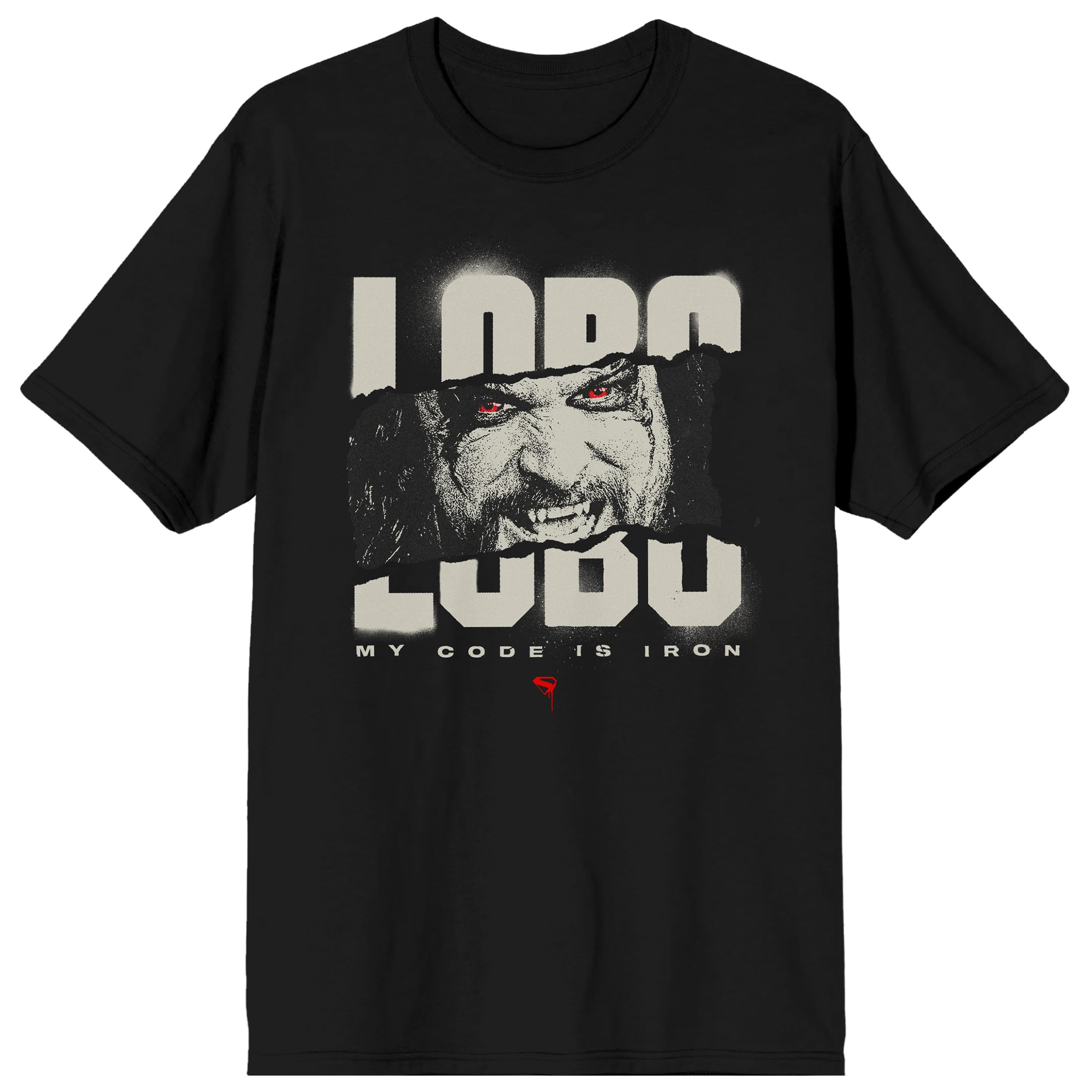 Supergirl Movie (2026) Lobo Burst My Code Is Iron Men’s Black Crew Neck Short Sleeve T-shirt
