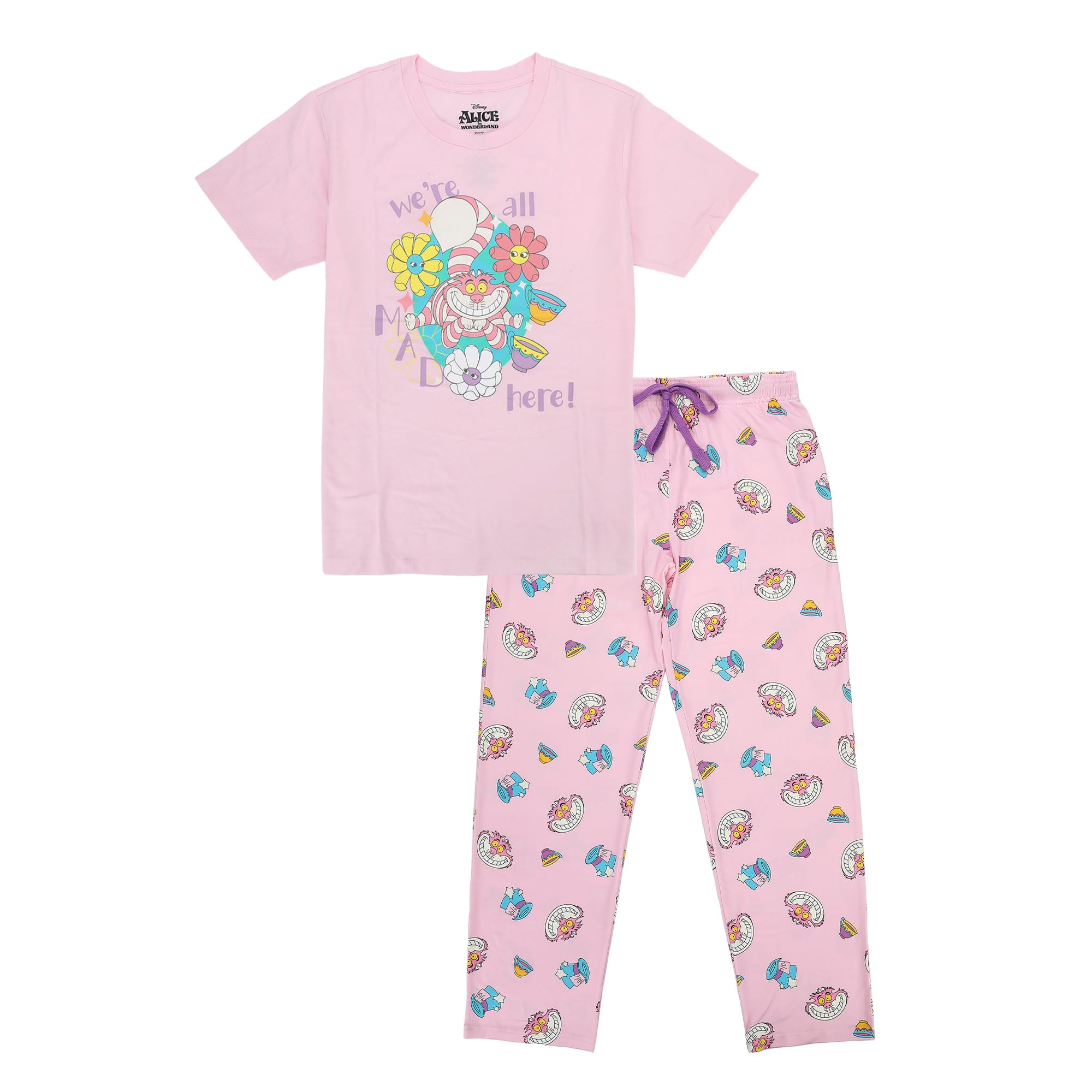 Alice In Wonderland We're All Mad Here Women's 2-Pack Pajama Set