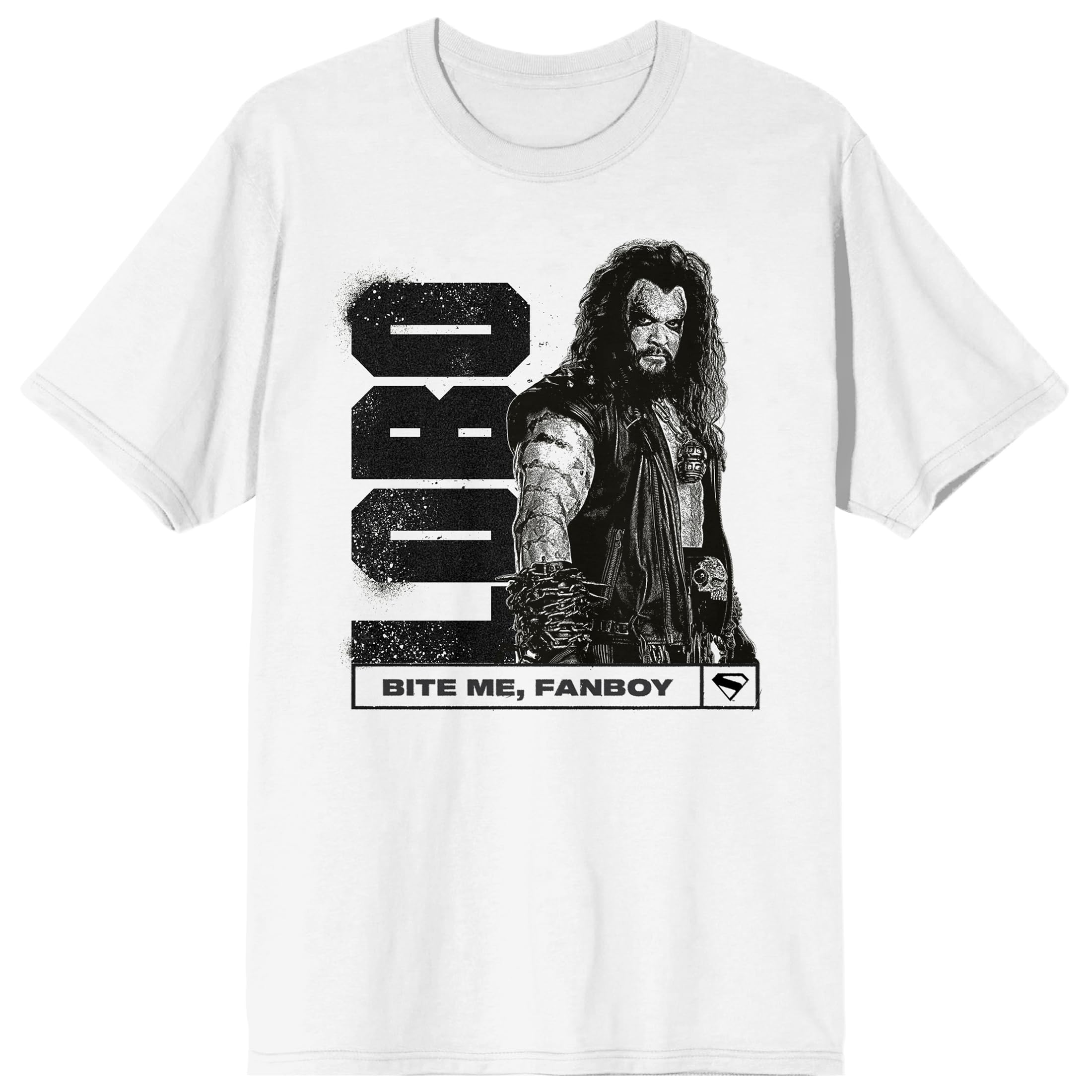 Supergirl Movie (2026) Lobo Bite Me Fanboy Men’s White Crew Neck Short Sleeve T-shirt