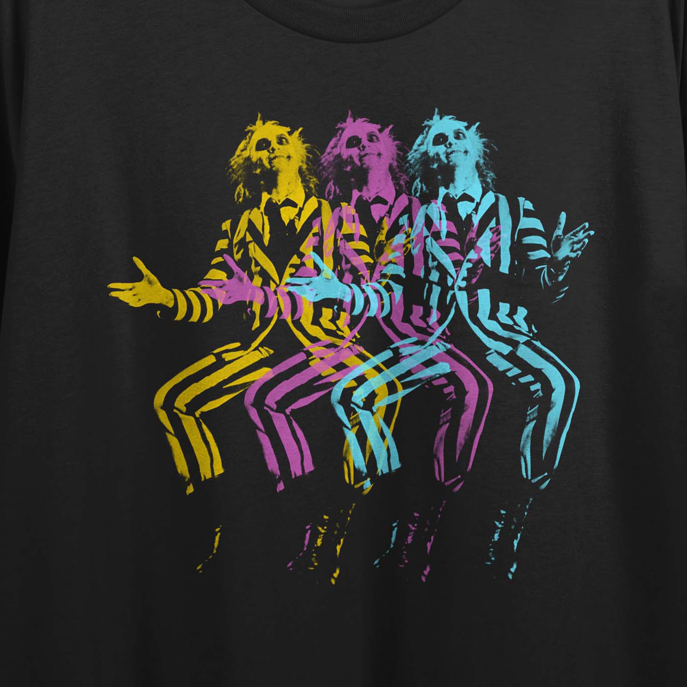 Beetlejuice Illusion Women's Black Short Sleeve Crop Tee
