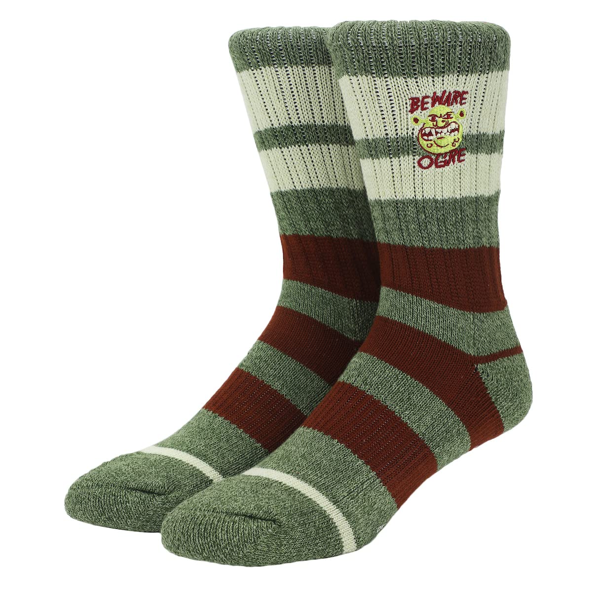 Shrek Beware Ogre Men's Athletic Camping Crew Socks