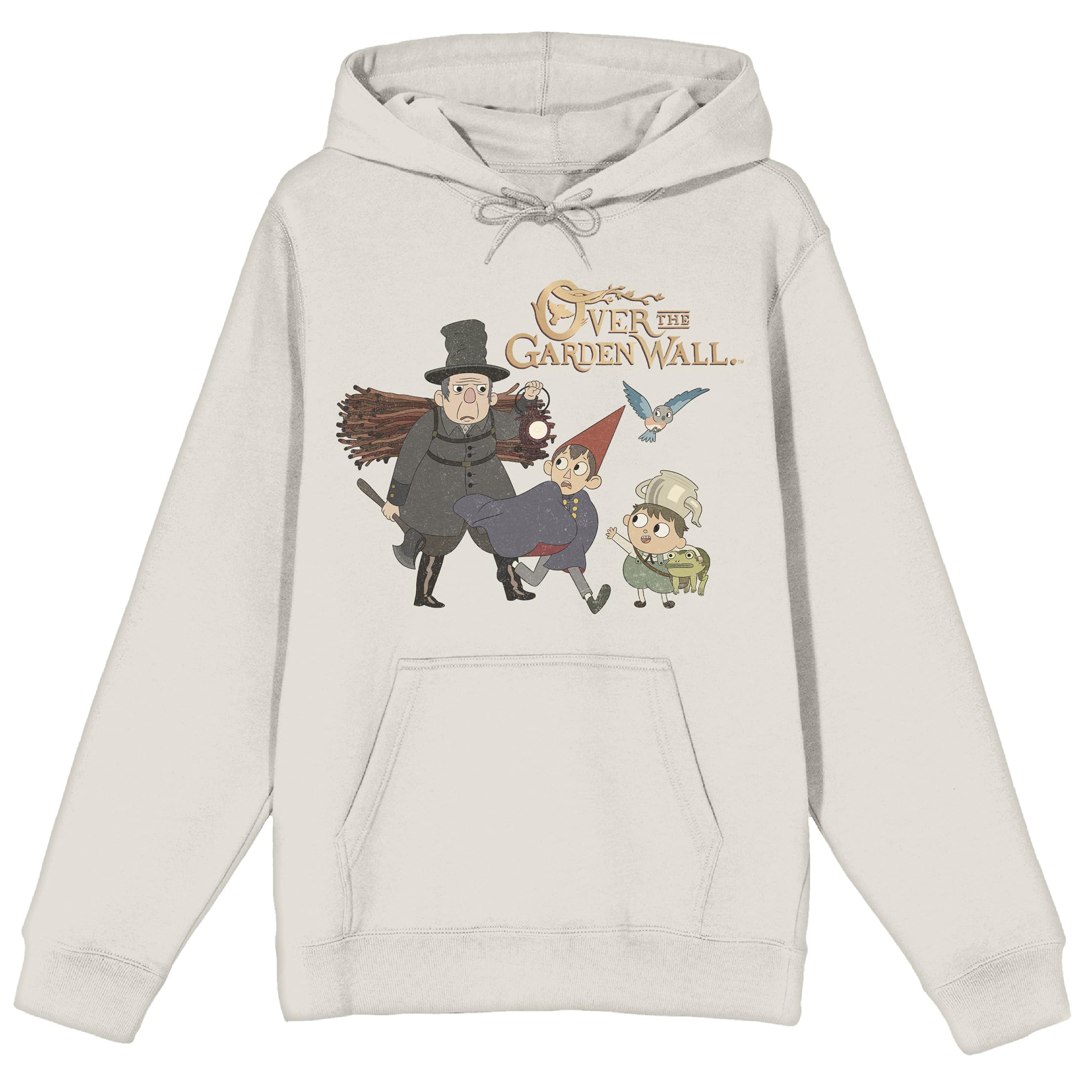 Over The Garden Wall Characters Walking Adult Sand Long Sleeve Hooded Sweatshirt