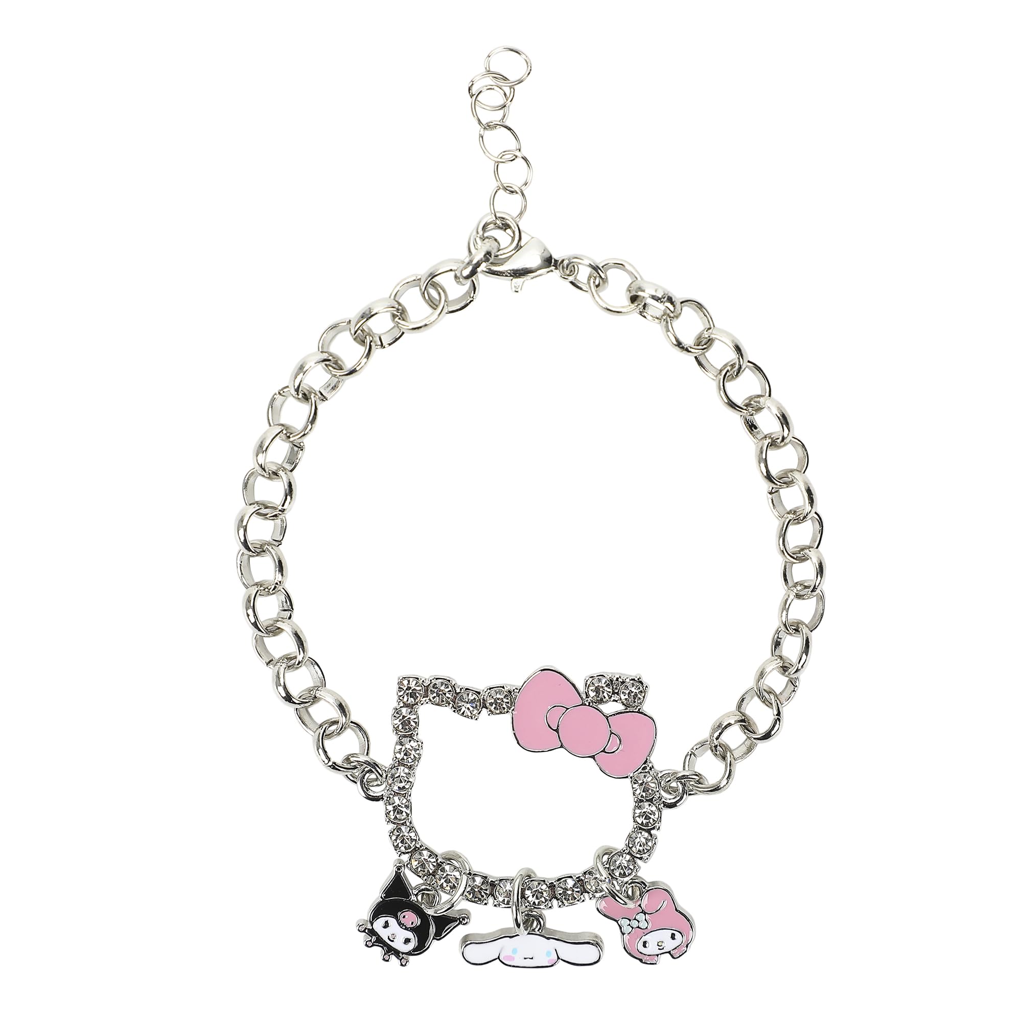 Hello Kitty Character Shape Bracelet With Three Character Charms