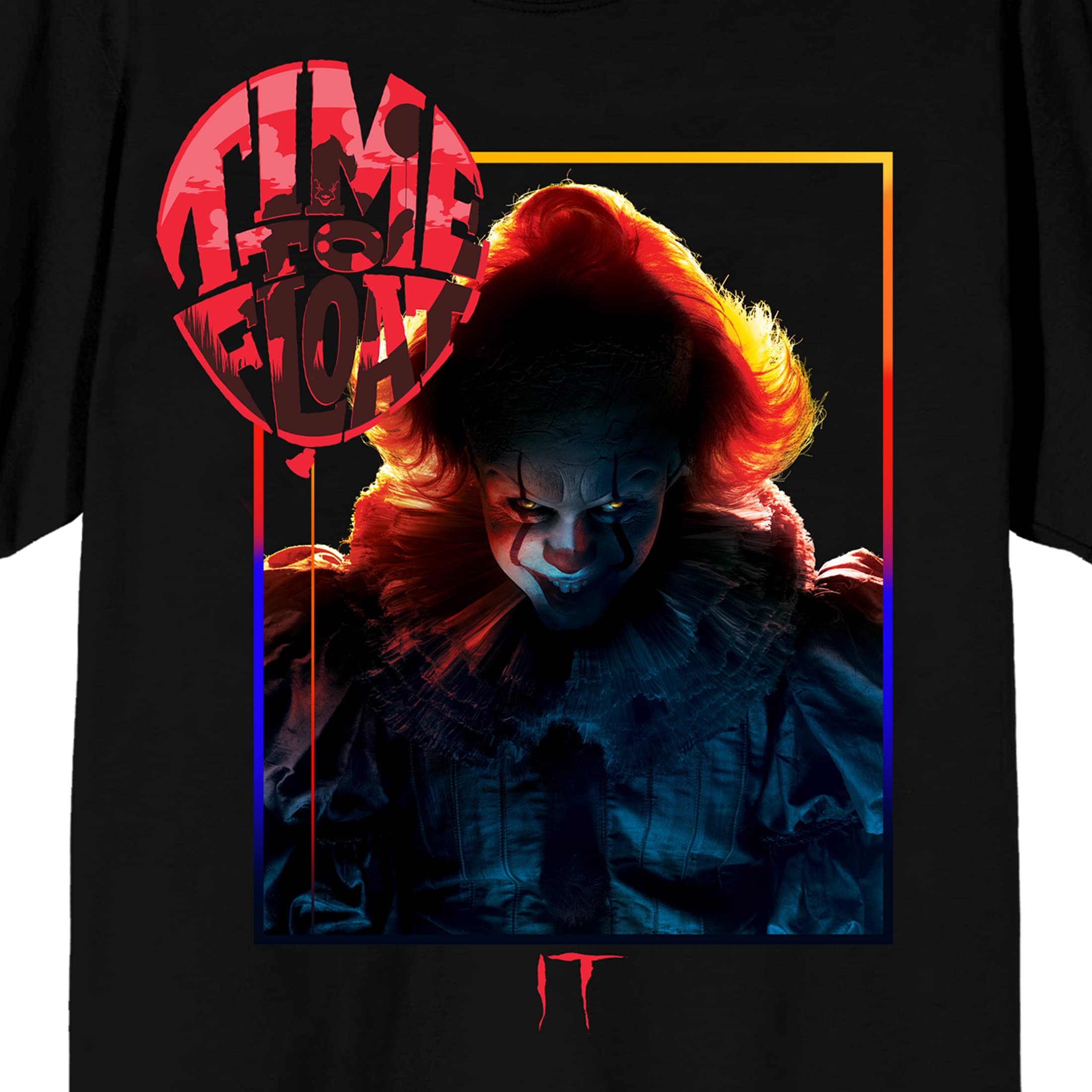 It Chapter 2 Movie 2019 Pennywise Time To Float Crew Neck Short Sleeve Men's Black T-shirt