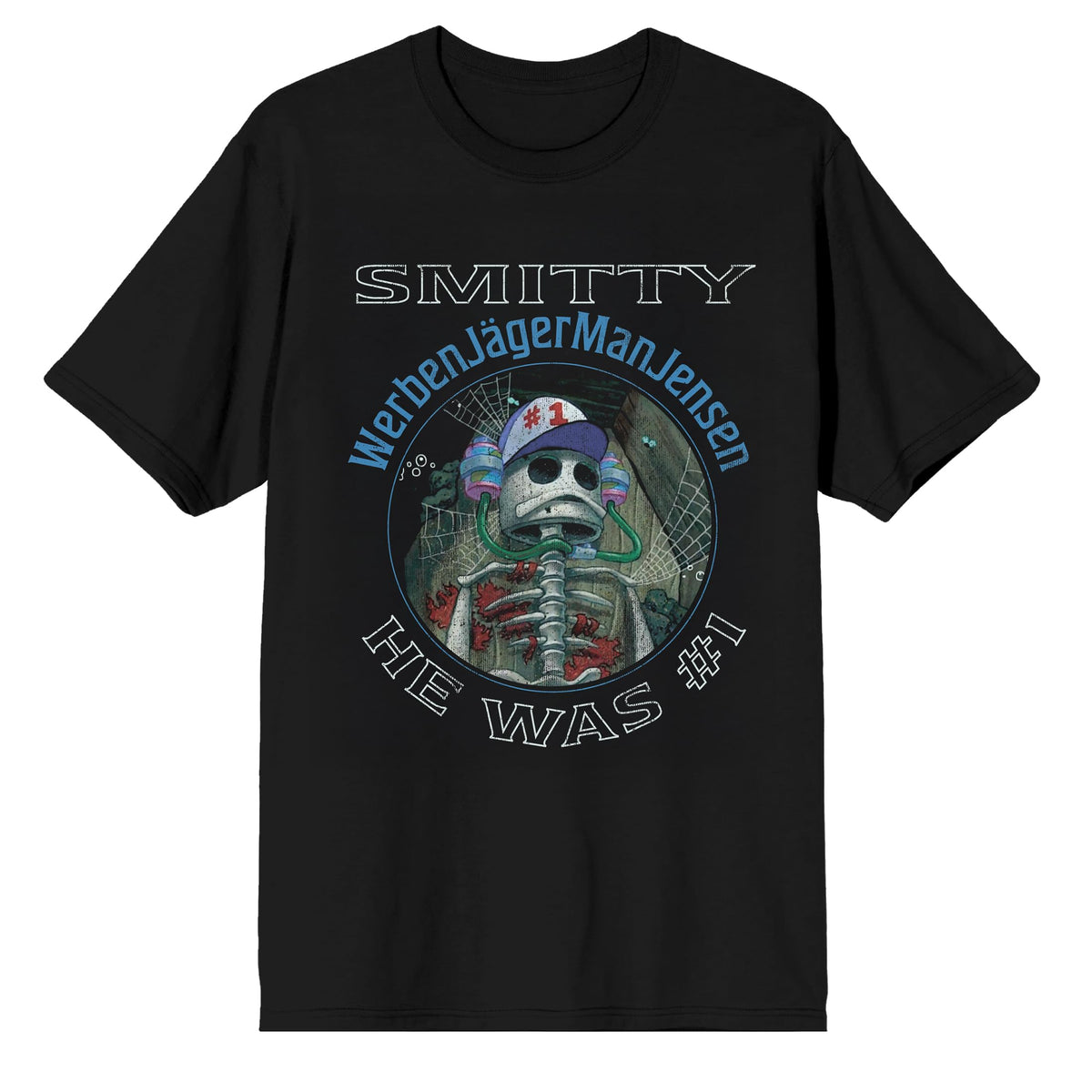 Spongebob Squarepants Smitty WerbenjÃ¤germanjensen He Was #1 on Black Short Sleeve Adult T-Shirt