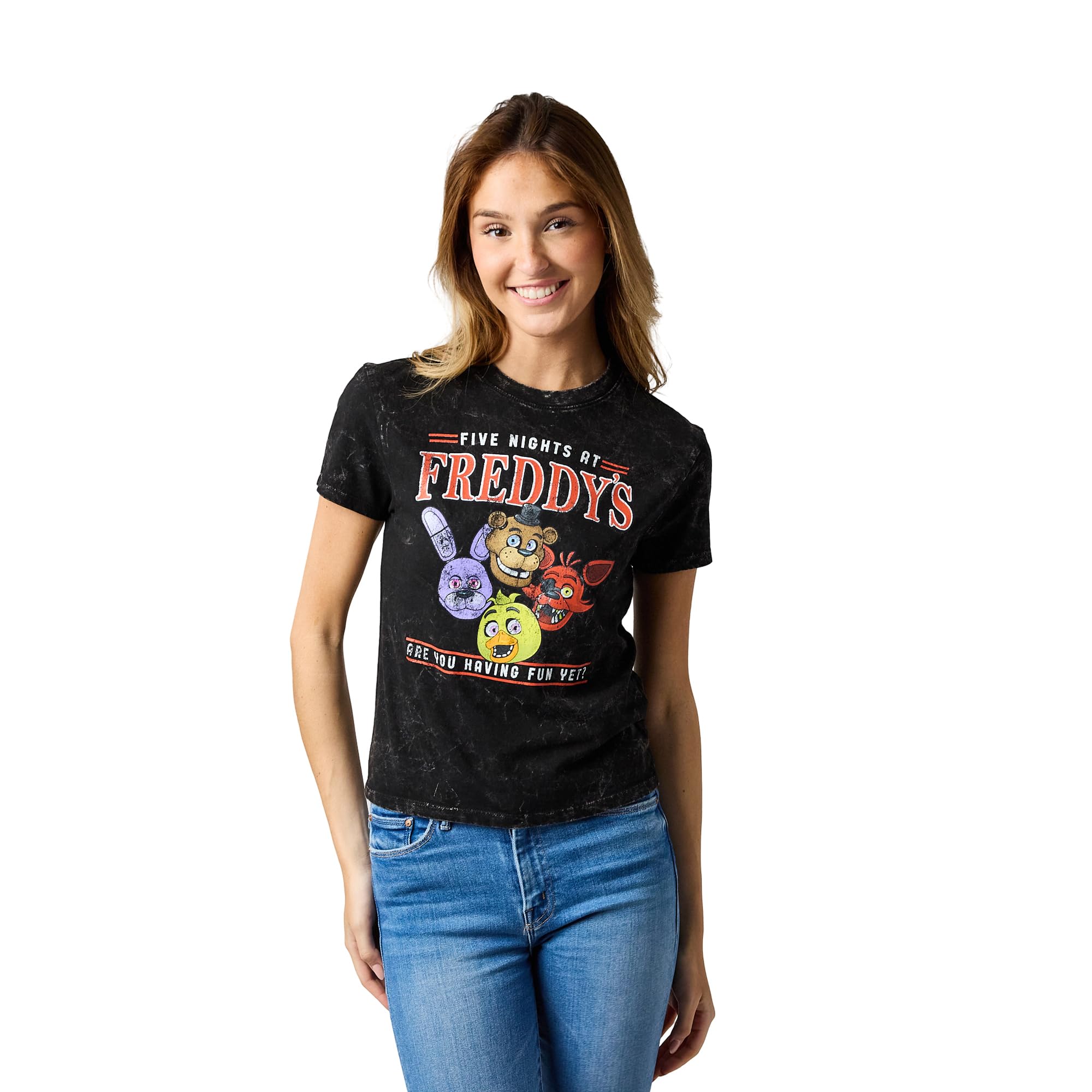 Five Nights At Freddy's Having Fun Yet Women's Cropped Baby Tee