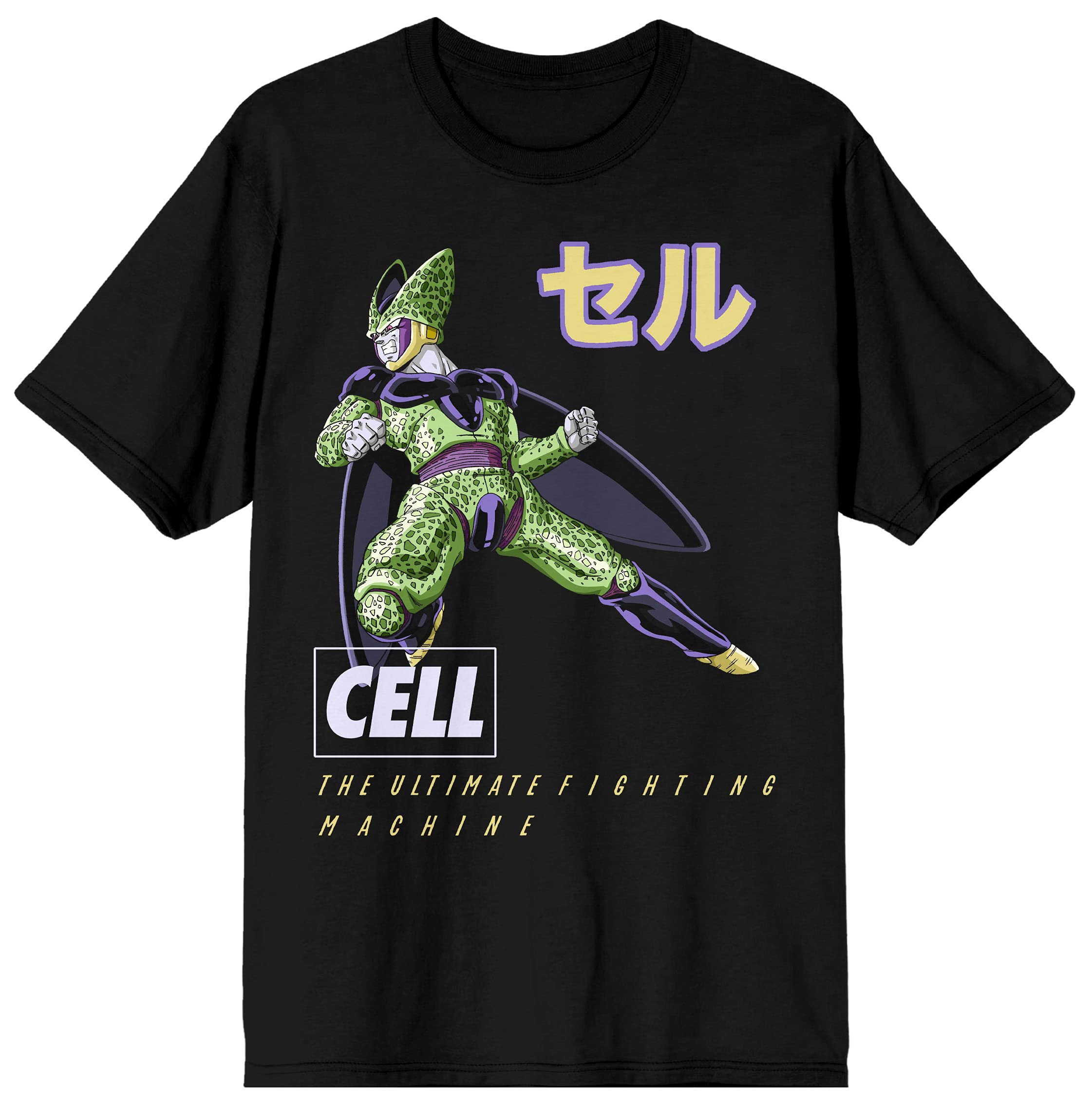 Dbz Cell Men's Black Crew Neck Tee
