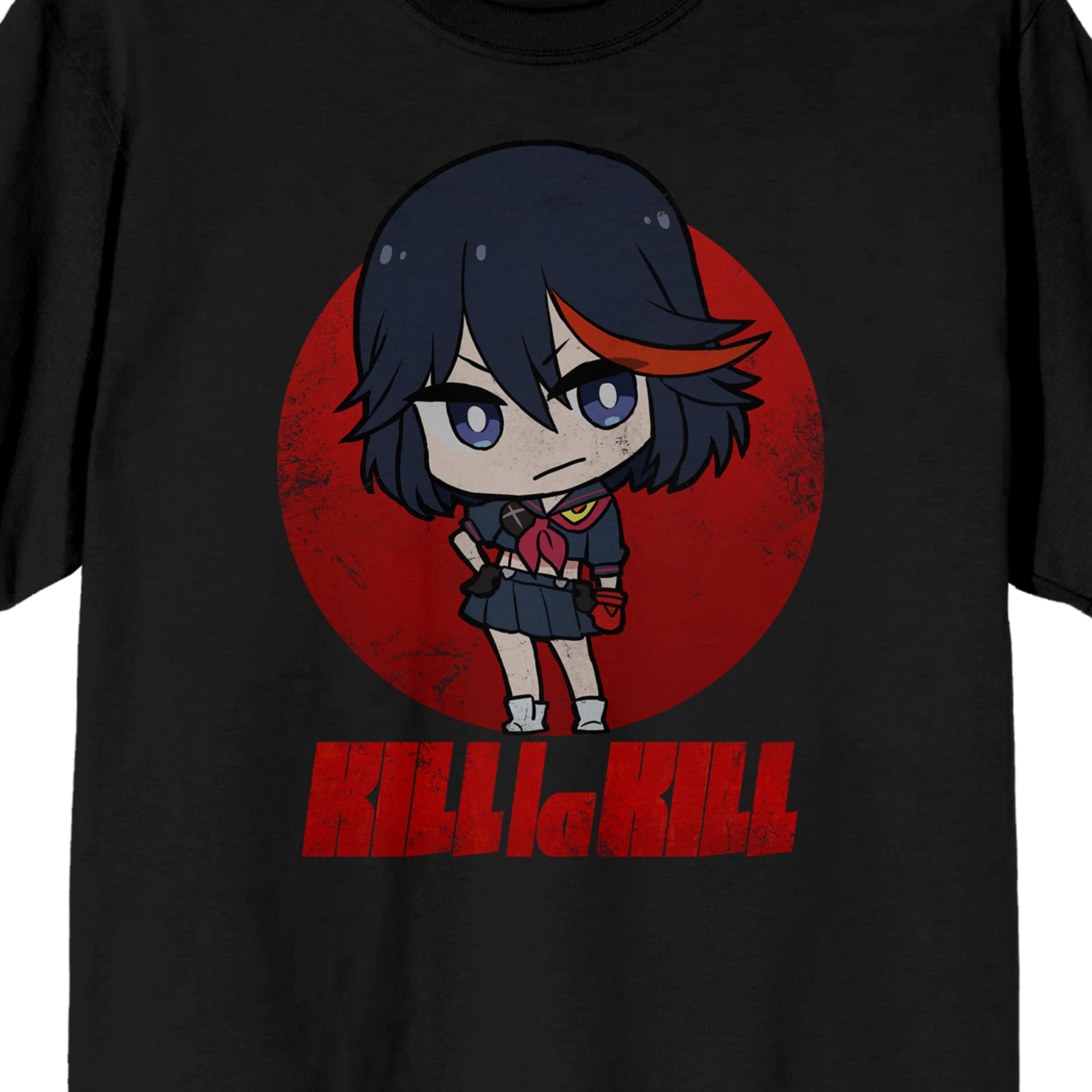 Kill La Kill Chibi Ryuko Matoi Adult Black Crew Neck Short Sleeve T-shirt