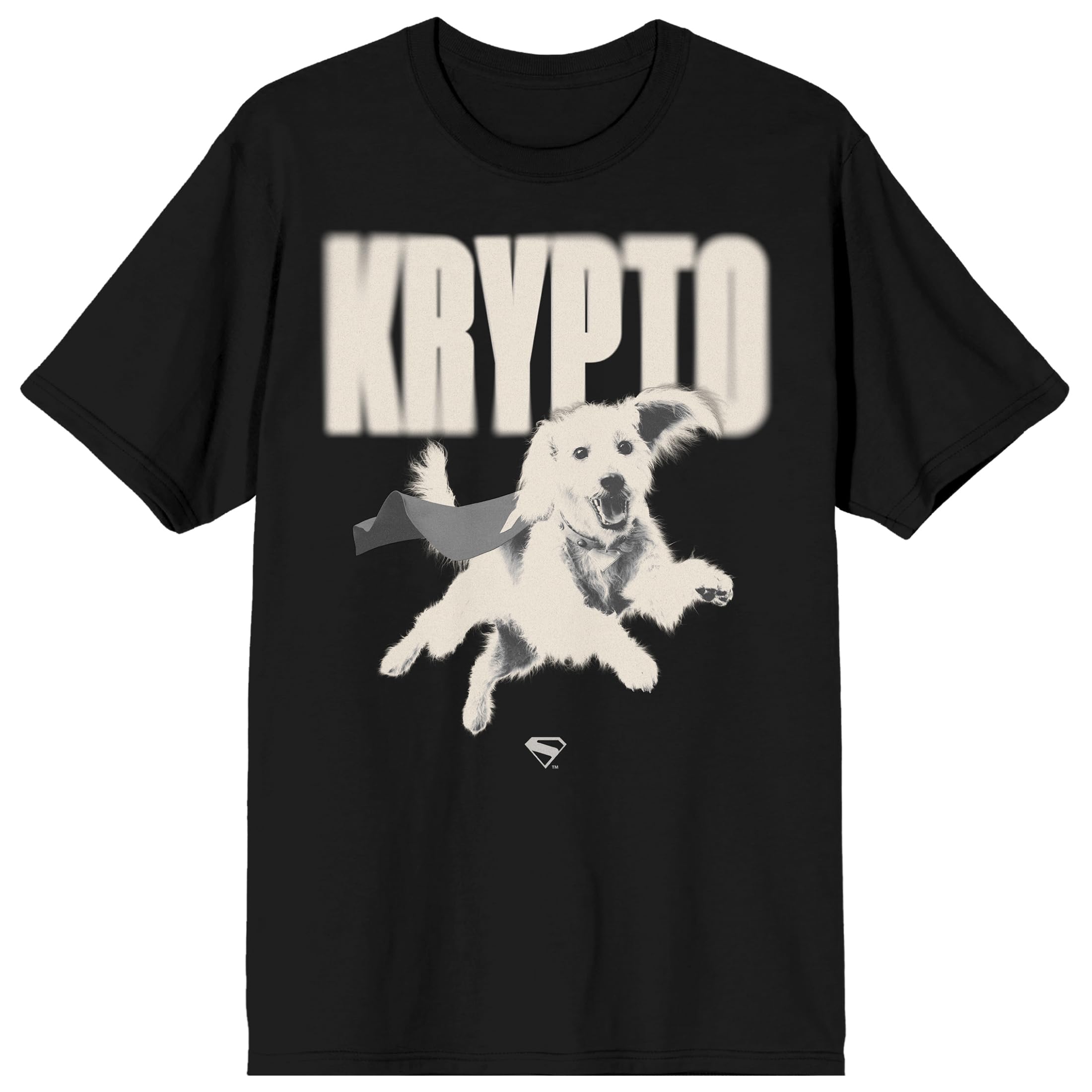 Supergirl Movie (2026) Krypto B&W Art Men’s Black Crew Neck Short Sleeve T-shirt
